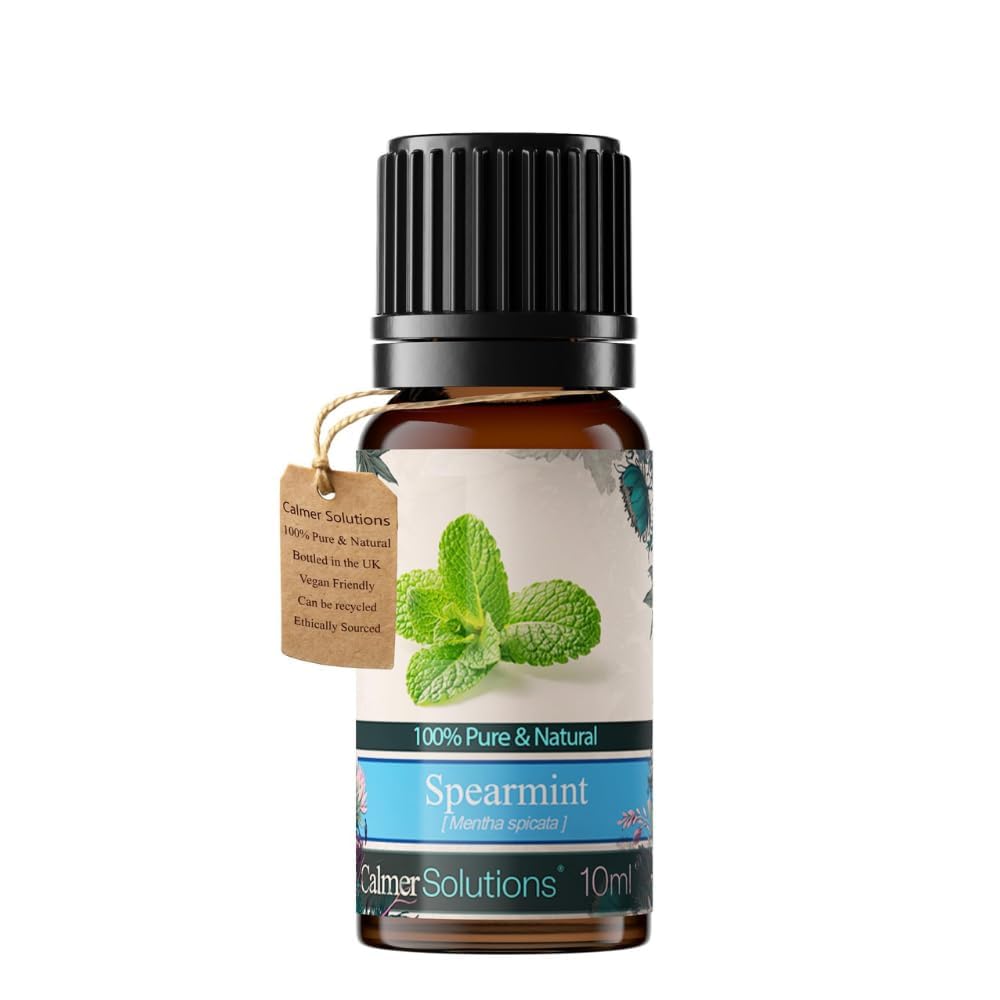 Calmer Solutions Colourless To Pale Yellow Spearmint 100% Pure Essential Aromatherapy Oil 10Ml
