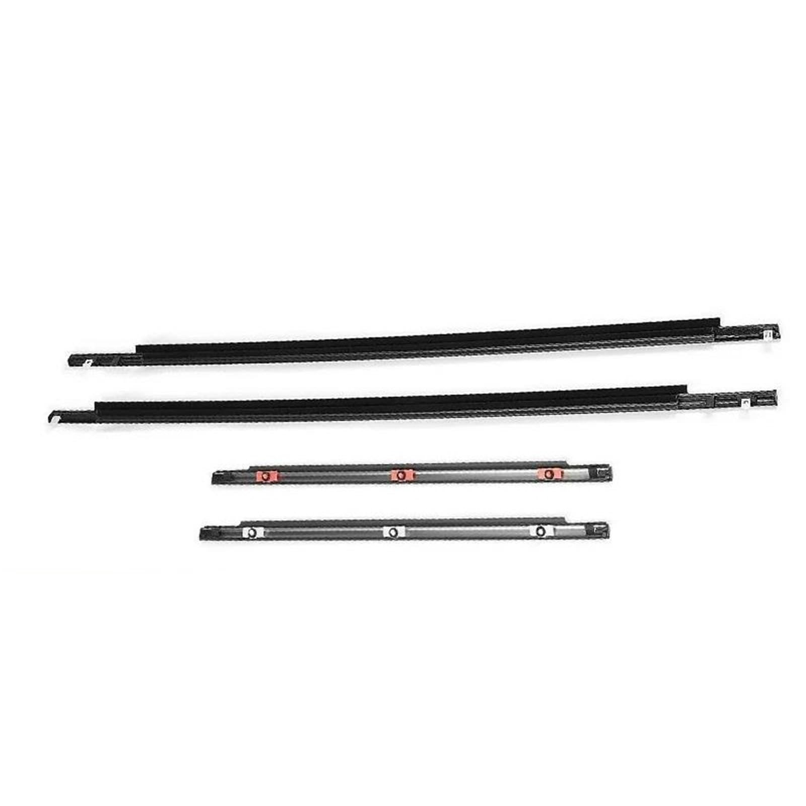 Yuqudgelky One Color For Toyota Fj For Cruiser 2007-2014 Front Rear Black Side Door Outer Glass Seal 4Pcs Window Weatherstrip