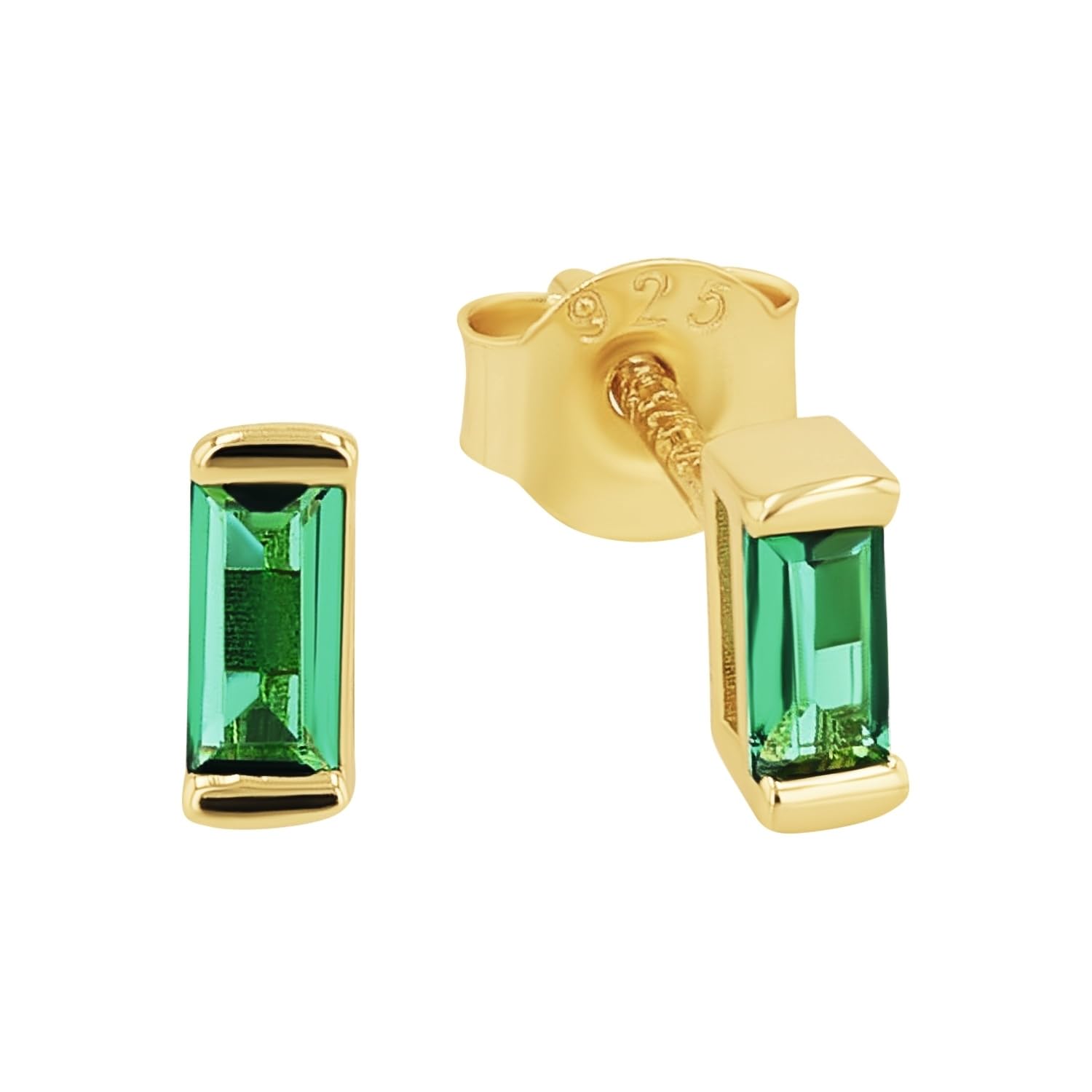 Amor stud earrings 925 Sterling silver women's earrings, with synthetic zirconia, 0.5 cm, gold, comes in jewelry gift box, 2034782
