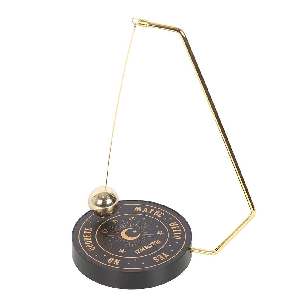 Mystical Talking Board Decision Maker with Gold-Tone Pendulum – Fun, Compact Desk Accessory for Quick Decisions, Unique Home Decor with Six Possible Outcomes, Ideal for Mysticism & Occult Lovers