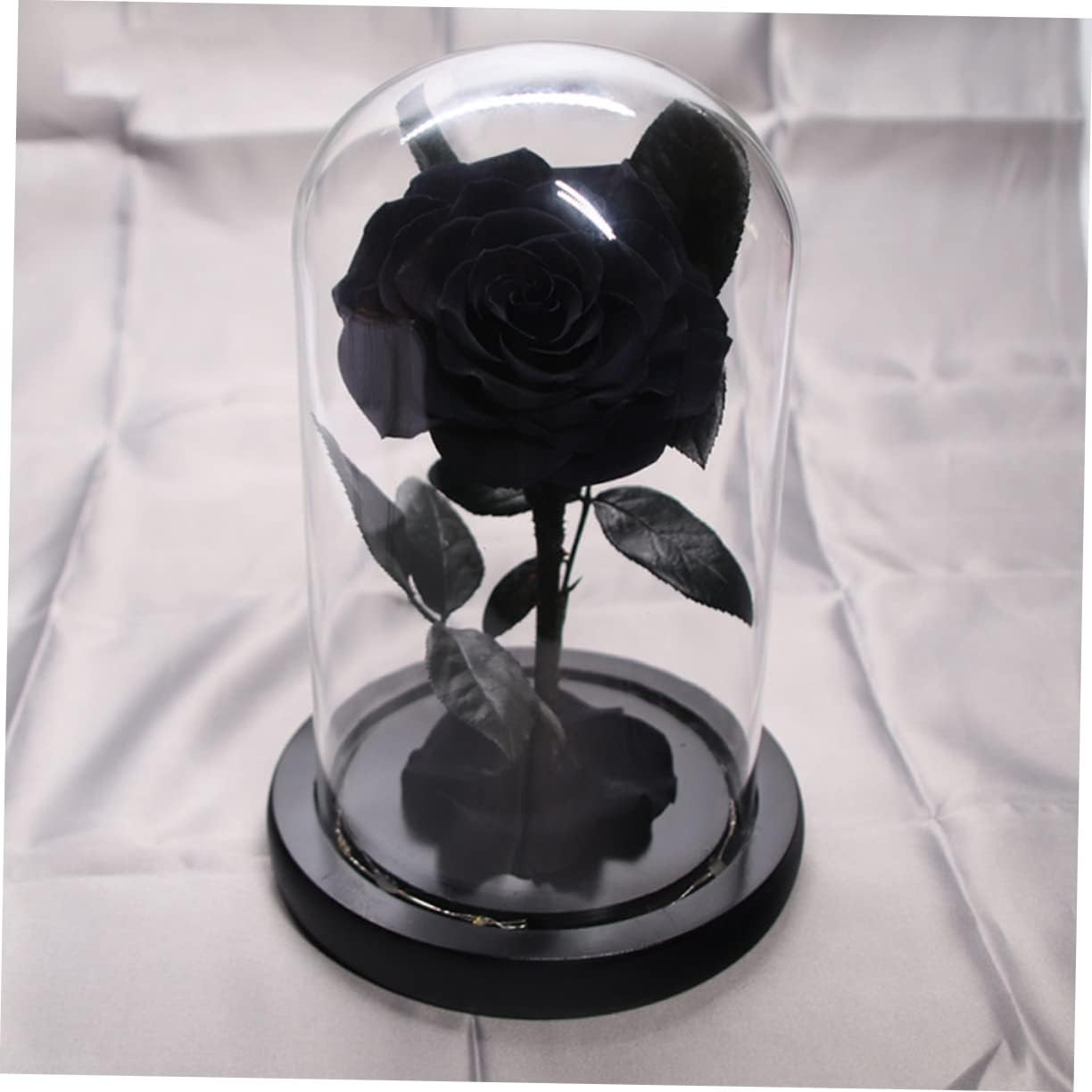 Artificial Flower Glass Dome Preserved Flower Present Box Wedding Decorations Valentines Day Present