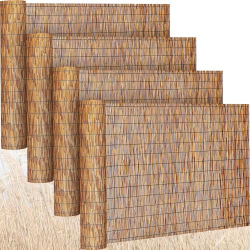 Barydat 4 Pcs 6 x 16.4 ft Reed Fence Roll,
