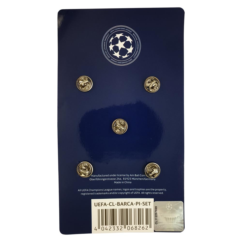 UEFA Champions League Winner Set Pin Insignia FC Barcelona 5 Piezas in 2D Metal
