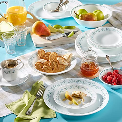 Image of Corelle Dinnerware Set (Set of 4 Bowls, Country Cottage) Set for 4 | Includes 4 x Cereal /Soup Bowls