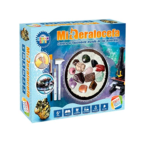 Cefa Toys Juego MINERALOCEFA ¡Conoce EL Fascinante Mundo DE LOS MINERALES, Multicolor, M (21841)