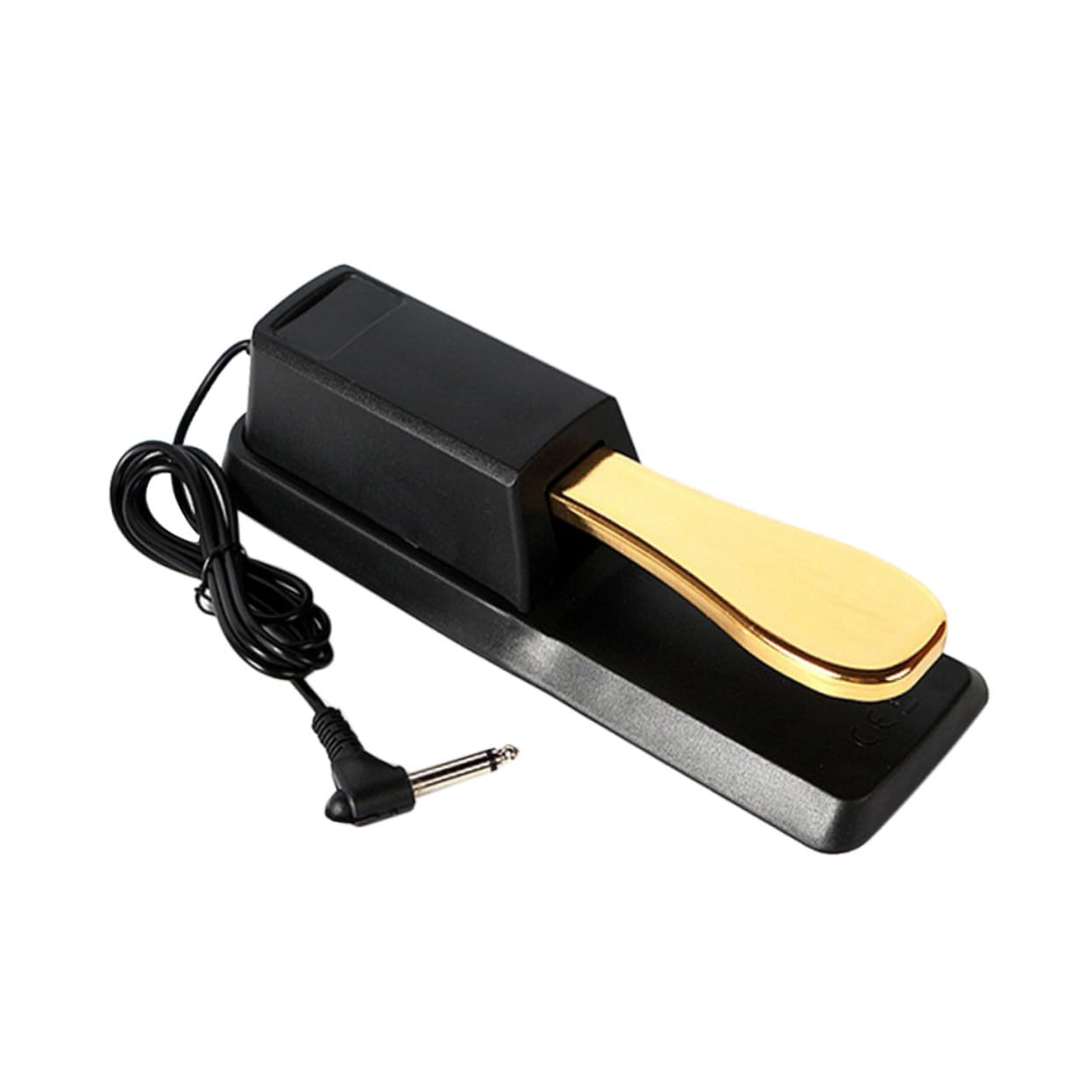 Pedal de Sostenido para Piano Electrónico Material ABS y Metal, Resistente al Óxido y Alta Dureza, Adecuado para Teclados Electrónicos Clásicos Dorados