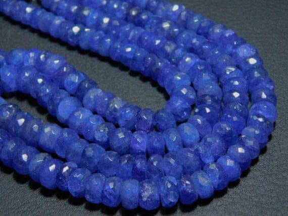 Tanzanite perles facettées AA de 6-8mm pour remplacer des gemmes ternes sur vos bijoux