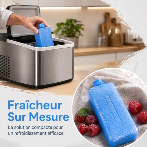 Homoyoyo Ice Packs for Portable Air Conditioner Fans, 8Pcs Mini Reusable Freezer Packs for Swamp Cooler, Slim Ice Crystal Boxes for Lunch Box Cooler Bag Camping Fan Cooling Accessories for Efficient - image 4