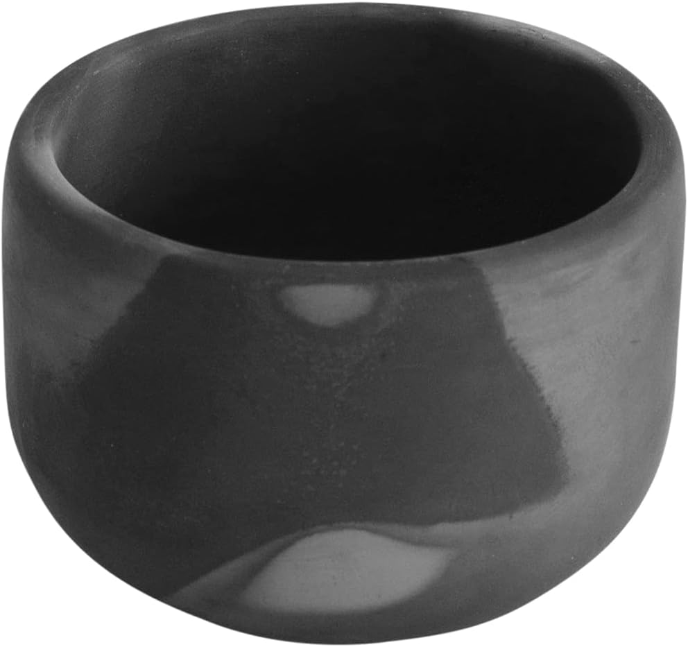 Cappuccino Mug Handmade from Beautiful Black Ceramic Barro Negro - Fair Trade, Artisan Made, Handcrafted, Natural Materials and Eco-Friendly Package - 14oz Cup for Coffee Drinks