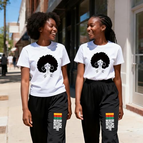 Image of Black History Shirts Black Graphic tees for Men and Women, Magic Fashion Afro American Natural Hair Vintage Melanin T-Shirts