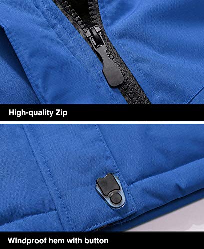 Miniatura 7 de Tacvasen Mountain Jacket Mens Fleece Climbing Snow Ski Jacket Winter Snowboarding Windproof Softshell Skiing Jacket Waterproof Hoodie Blue