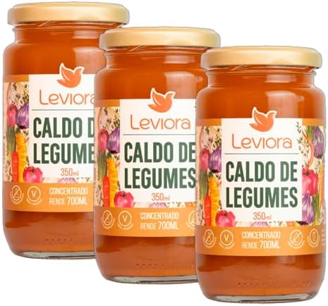 Kit 3X: Caldo de Legumes Natural Leviora 350ml