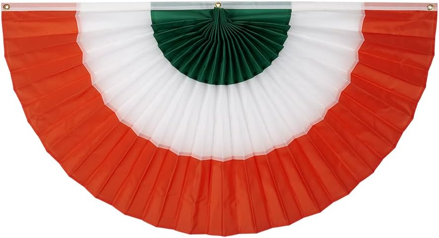 St. Patrick's Day Decorations American Made Nylon Irish Flag Banner! Get a Little Luck of The Irish with Our Fully Sewn Irish Bunting (Nylon, 36" x 72")