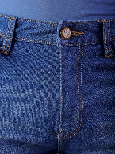Image of The Indian Garage Co Men Slim Fit Solid Mid-Rise Stretchable Jeans