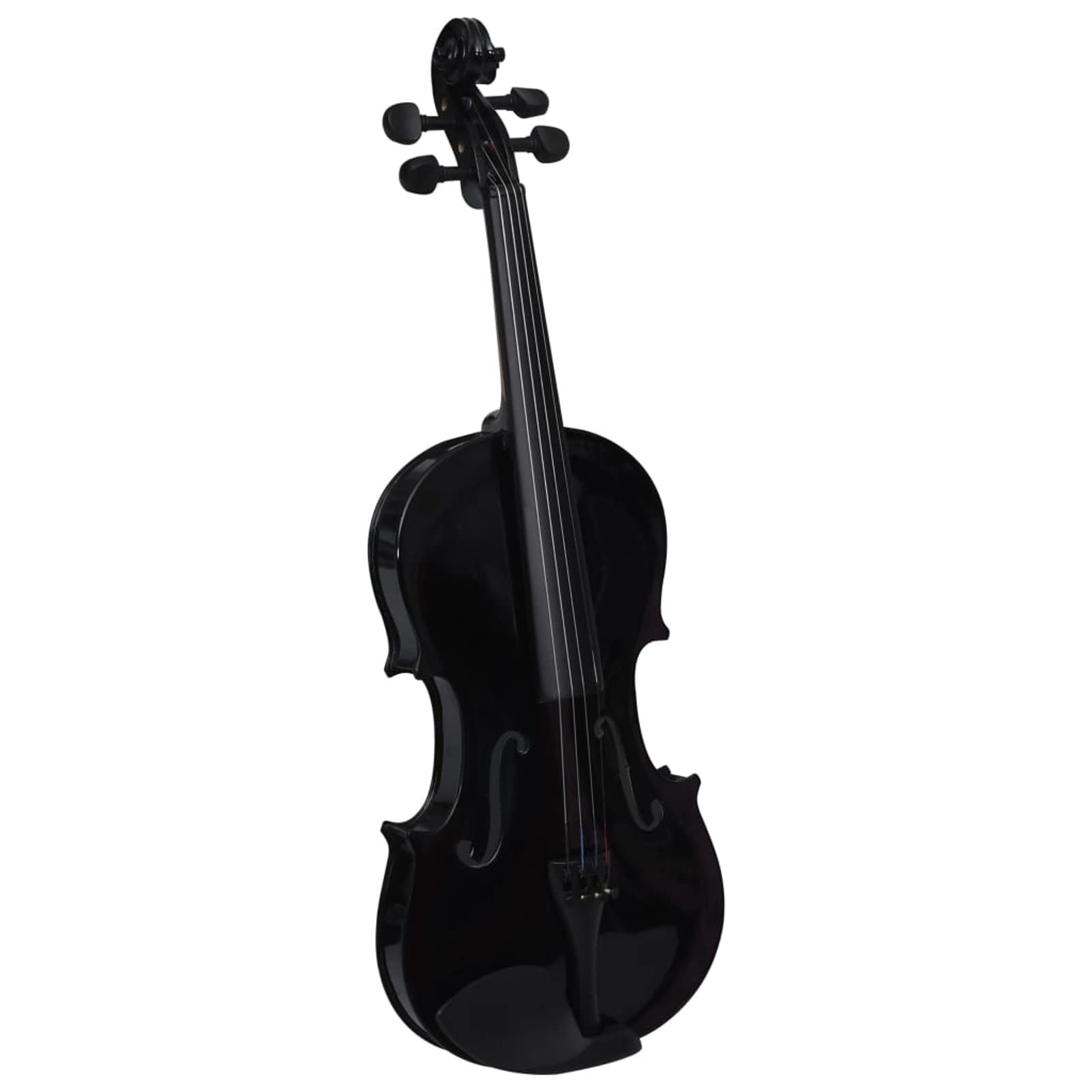 Brokky Violino Acustico Set 4/4 Nero con Arco e Mentoniera, per Principianti Adulti Studenti