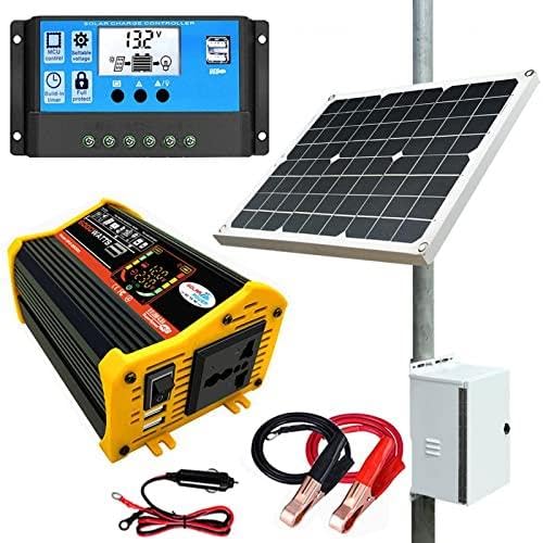 Kit pannello solare 4000W con batteria e inverter, di alimentazione completo off-grid, onda sinusoidale pura, espandibile plug-and-play, per casa, camper, barca,capanno e backup off-grid 220v