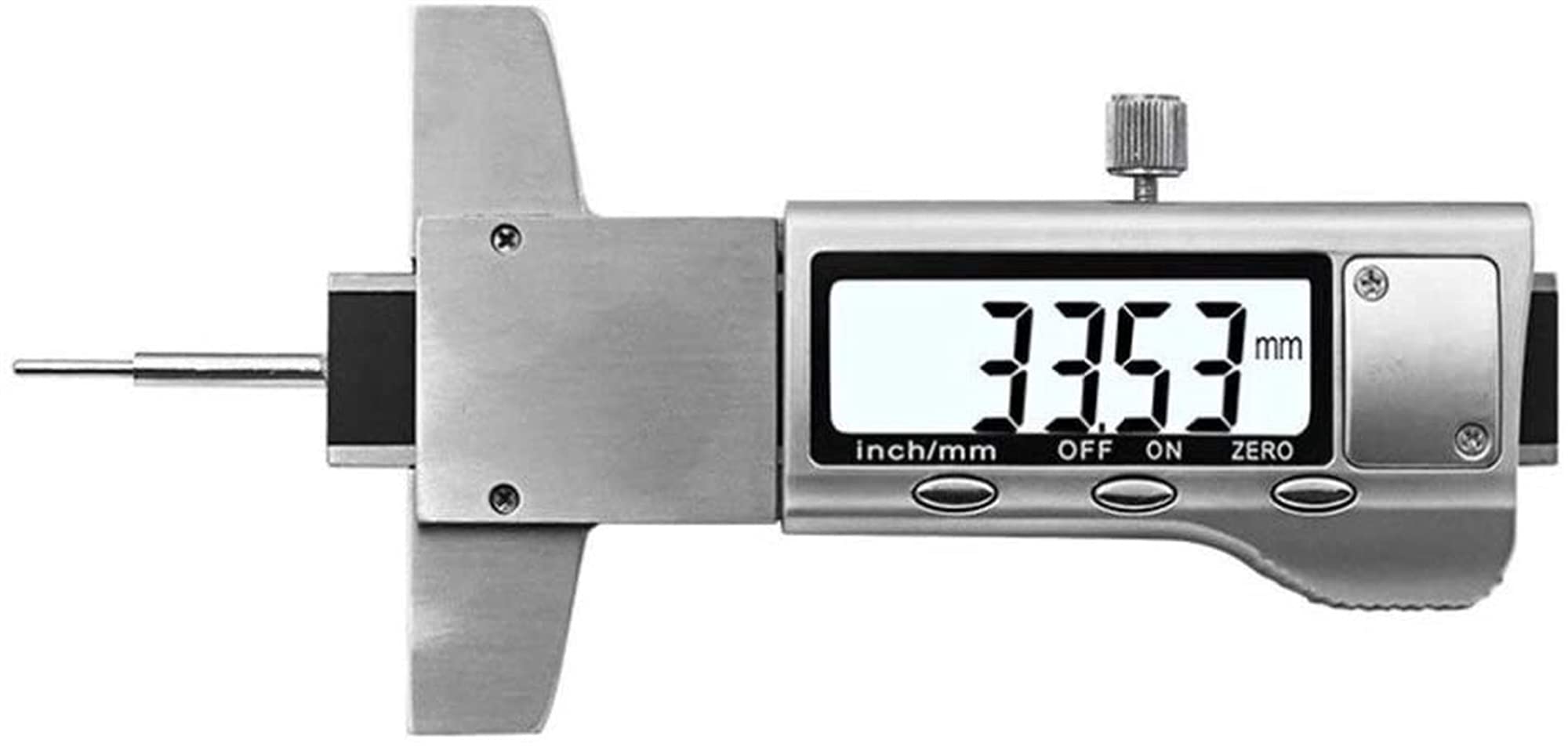 0-25.4mm Digital Opona Opon Tester Tester Tester Miernik Miernik Miernik Narzędzie Caliper (Color : Silver)