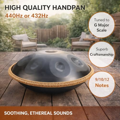 Hang Drum 432Hz Handpan 10 Notas D Kurd Escala Deep Purple miniatura 2