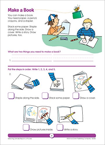 School Zone - Reading Activities 2-3 Workbook - 64 Pages, Ages 7 to 9, 2nd Grade, 3rd Grade, Comparing, Contrasting, Drawing Conclusions, Main Idea, and More (School Zone I Know It!® Workbook Series) 4 51+IQ4vfUbL
