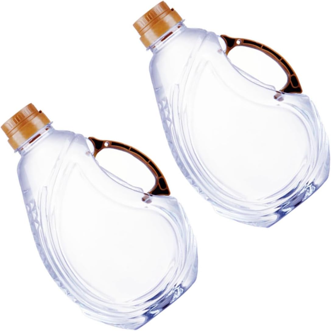 Mobestech 2sets Transparent Pet Oil Storage Pot Leak Oil Container for Home Kitchen and Cooking Wine 2pcs*2