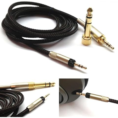 NewFantasia Replacement Audio Upgrade Cable Compatible with Sennheiser HD598, HD598Cs, HD560s, HD598SE, HD620S, HD400PRO, HD599, HD569, HD579 Headphones 1.2m/4feet Cover