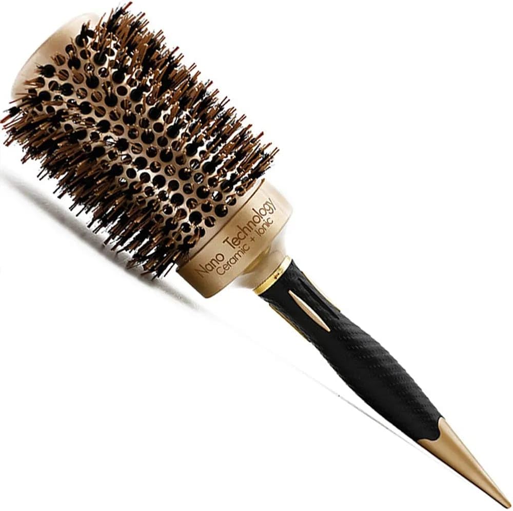 Round Rolling Comb Hair Styling Tool Magic Women Hair Brush Salon Barrel Curling Comb Professional Round Hair Brush Technology Ceramic Ionic for Hair Styling Drying Healthy Hair Comb (45MM)-image-40