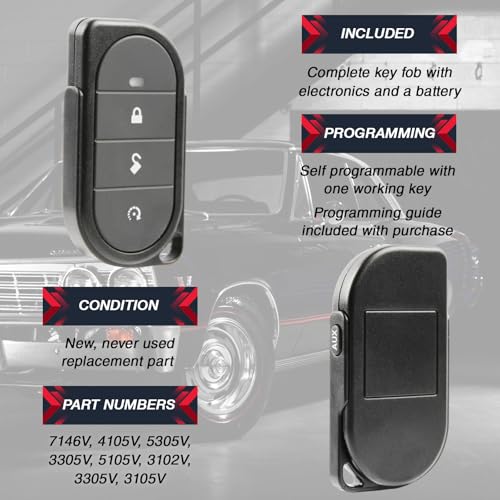 image for 2X USARemote Keyless Entry Remote Car Key Fob 4-Button Replacement for