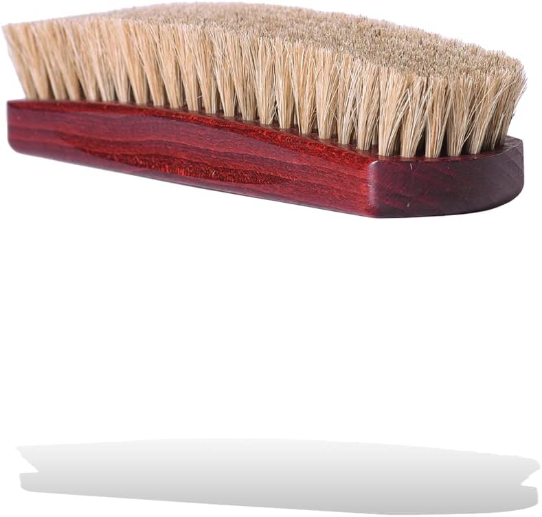 Prime Shoe Brush – Superior Shine & Polish - Horse Hair & Large Mahogany Dye Wood Handle –Made in Germany