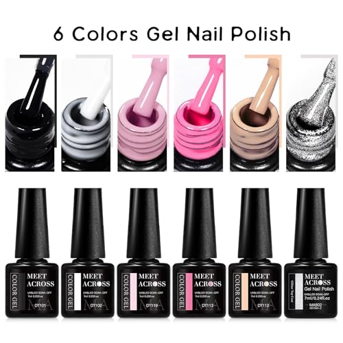 Set de 6 Esmaltes de Gel con Brillo Nude Rosado miniatura 7