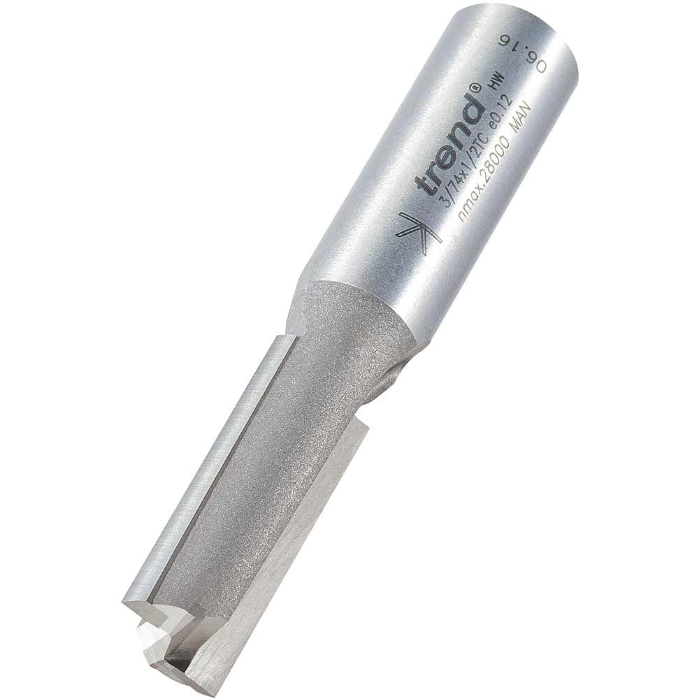 TREND 3/74x1/2TC Professional Router Cutter Two Flute 12.0mm dia x 32.0mm Cut