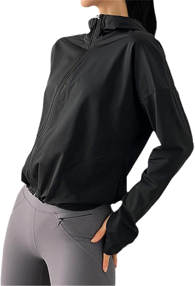 Hooded Sports Jacket Women's Casual Loose Running Quick Dry