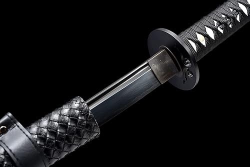 Miniatura 45 de Espada katana tradicional forjada a mano con calor/arcilla templada Katanas auténticas de samurái japonesas auténticas y auténticas de acero al