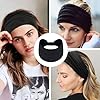 EIHI 3 Pièce Bandeau Cheveux Femme,Bandeau Élastique Yoga Exercice Exercice Gymnase Hijab Bandeau Coton Large Été Hijab Accessoires Pour Cheveux #5