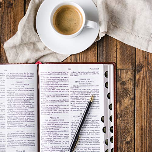 Image of KJV Holy Bible: Giant Print Thinline Bible, Black Leathersoft, Red Letter, Comfort Print (Thumb Indexed): King James Version