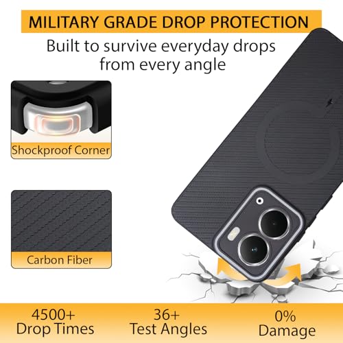 Image of LIRAMARK Rugged Carbon Fibre TPU Armor Silicone Back Cover Case for Realme P3 5G