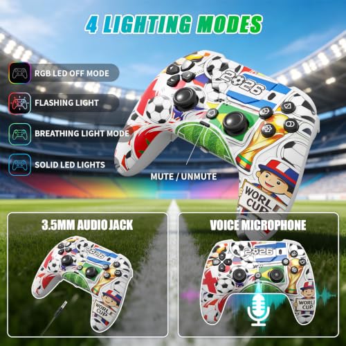 Image of YUYIU Wireless LED Controller for PS5 Controller /Slim /Pro,iOS,MAC,PC,Steam