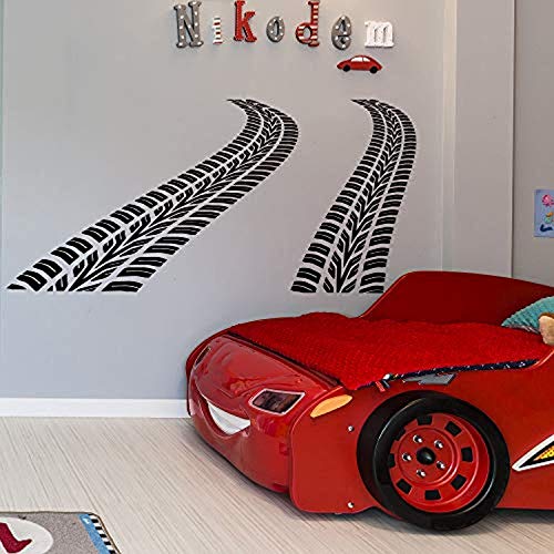 Vinilo decorativo de huellas curvas para pared nursery