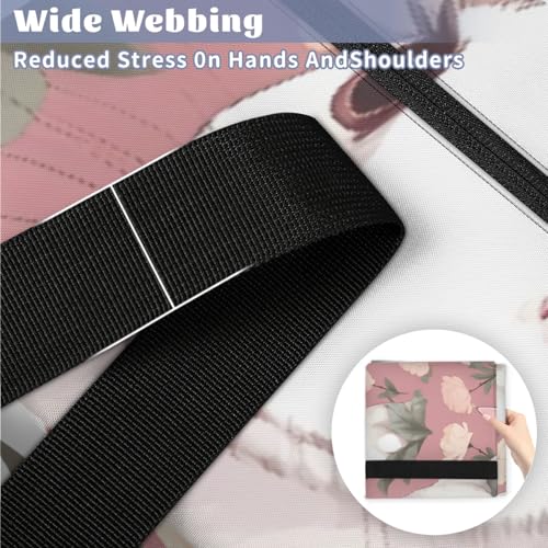 Colorful Rabbit Extra Large Moving Bags Heavy Duty Storage Bags Graffiti Bunny Cloth Wrap Around Handles Double Zipper Reusable Convenient Foldable Storage Tote for Travel Camping Space Save4