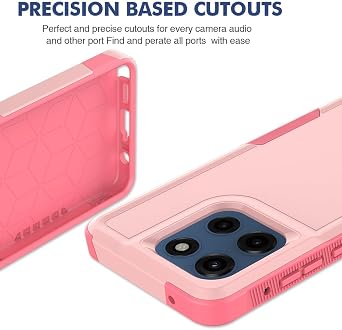 for Motorola Moto G Stylus 2025 Case,Military Grade Protection Heavy Duty Shockproof Dual Layer Rugged Protective Bumper Phone Cover Case for Moto G Stylus 5G 2025,Pink