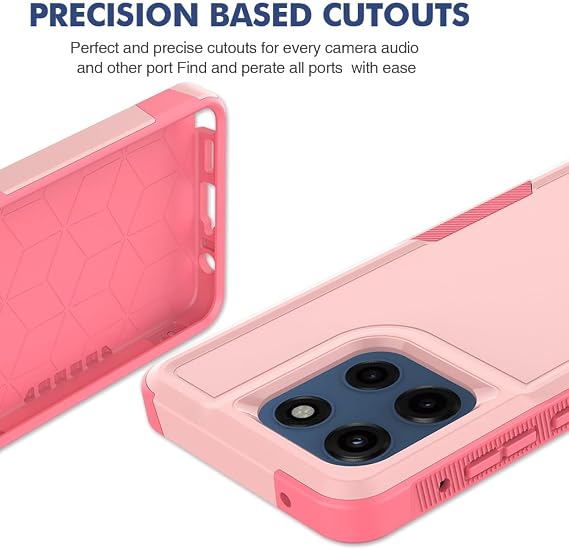 for Motorola Moto G Stylus 2025 Case,Military Grade Protection Heavy Duty Shockproof Dual Layer Rugged Protective Bumper Phone Cover Case for Moto G Stylus 5G 2025,Pink