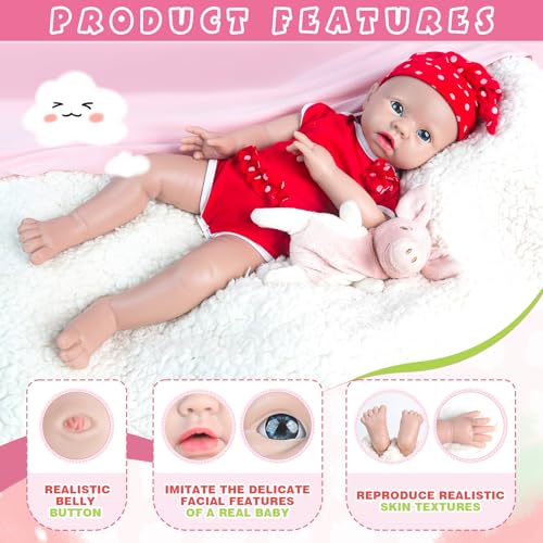 Muñeca silicone 16 pulgadas, cuerpo completo, realista miniatura 3
