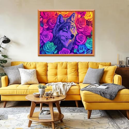 Pintar por números adultos para perder el miedo a pintar con lienzo DIY de perro multicolor 2