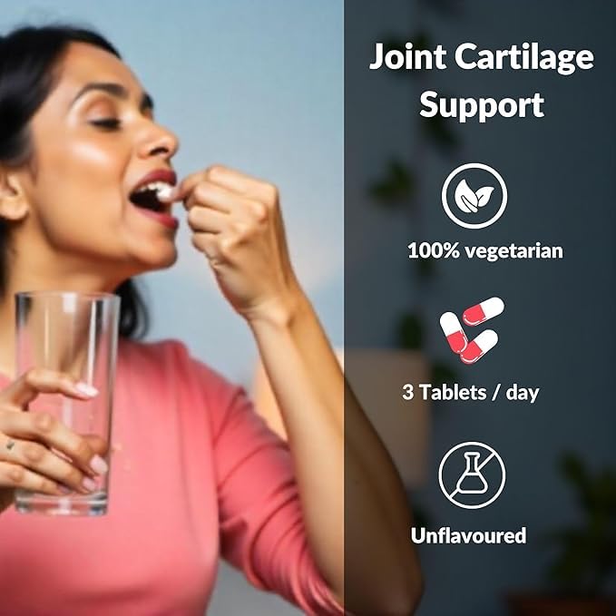 Image of Zanskar Joint Support Supplement (30 Tablets) | 100% Veg - Glucosamine, Chondroitin, MSM, Collagen & Curcumin (4500mg) | Supports Joint Comfort, Flexibility & Mobility