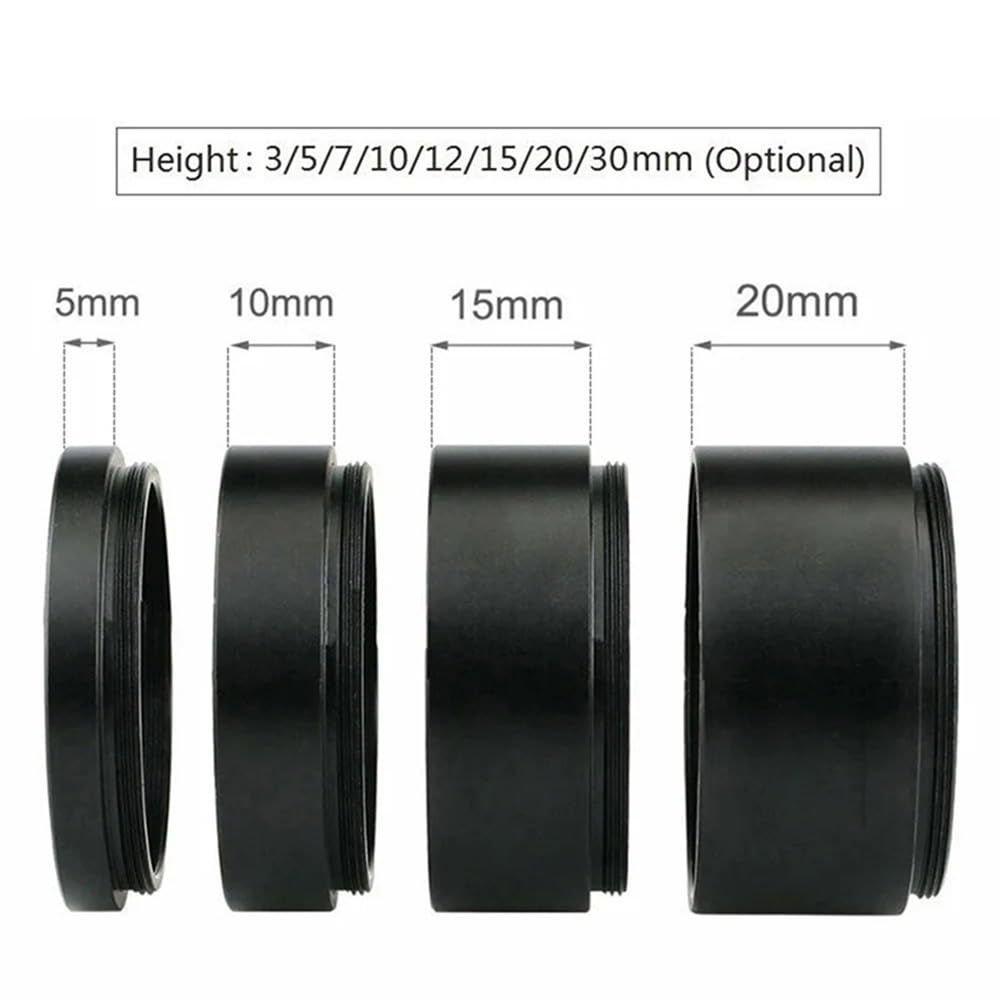 Kits de Tubos extensión Metal M42x0,75 3/5/7/10/12/15/20/30/40/50 mm for Anillo en T telescopio astronómico Piezas para telescopio astronómico(M42 Extension Kits A)