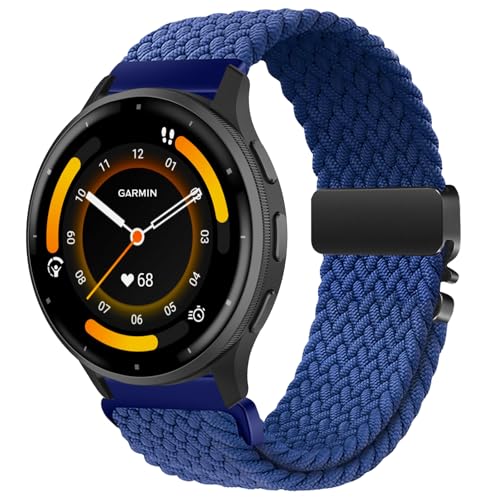 SumRioo Correa de nailon trenzado para Garmin Venu 3/Venu 2/Forerunner 265/255/255 Music/Vivoactive 4, correa de nailon trenzado para Huawei Watch GT 5 Pro/GT 5/GT 4/GT 3/GT 2 (46 mm)