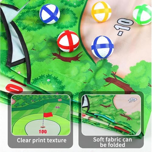 Golf Battle-Spielset für draußen und drinnen - für Kinder und Erwachsene, mit Schwungmatte, Zielwand und Putting-Trainer - fördert aktives Spielen, Koordination und Golf-Fähigkeiten