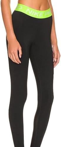 Miniatura 9 de Nike LegginGrade School Pro 365 - Panel de malla recortada para mujer, NegroBlanco (BlackVoltWhite)