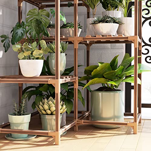 New England Stories Corner Plant Stand Rack For Indoor Or Outdoor Plants. Shelf Holder For Multiple Pots. Perfect For Living Room, Patio, Balcony #TOP6