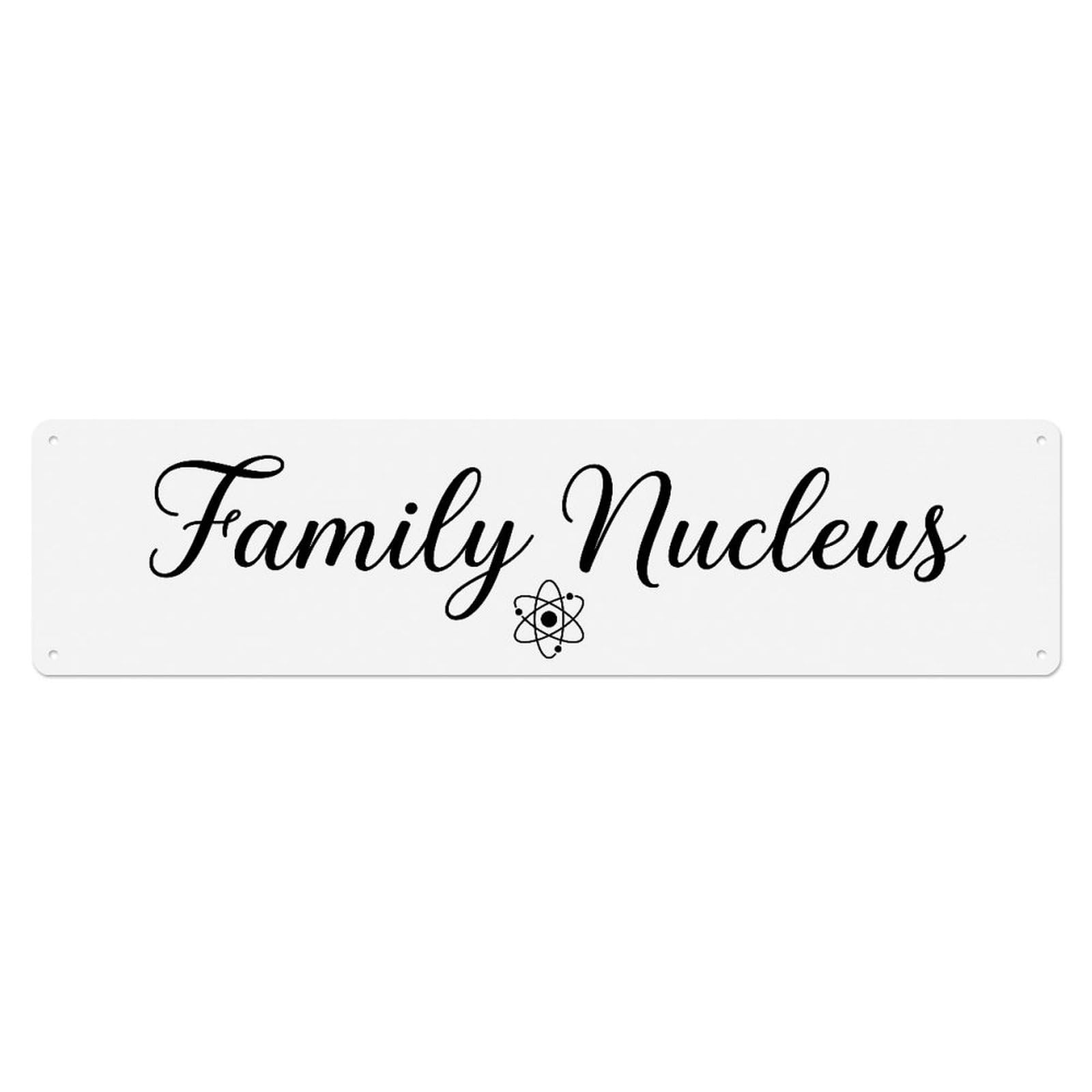 Family Nucleus Nurturing Environment Metal Tin Skinny Sign Plaque Wall Decor for Cafe, Club Bar, Office, Home Garden Metal Poster 4x16Inch