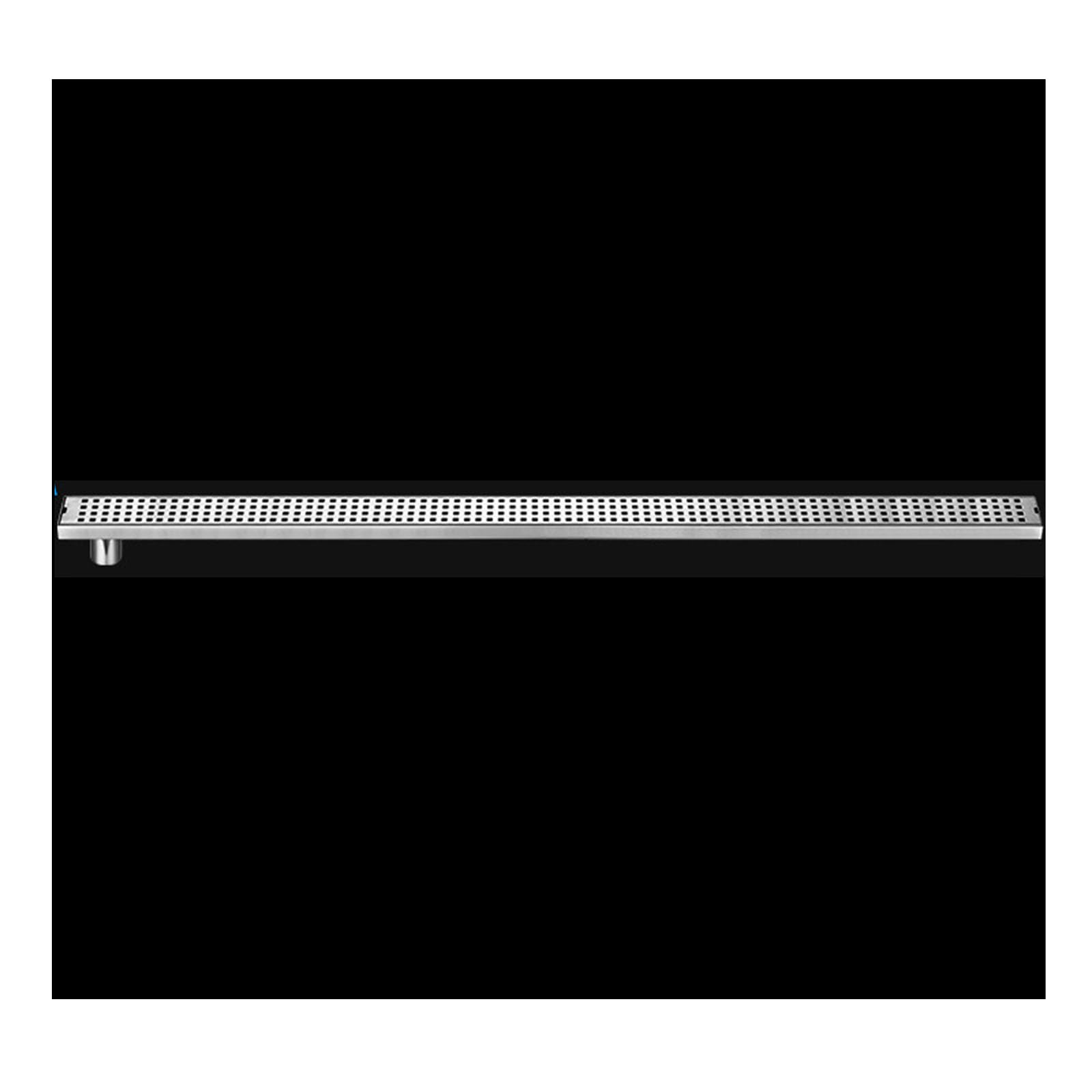 Caniveau de douche anti-odeur 120 cm avec filtre à cheveux amovible en inox